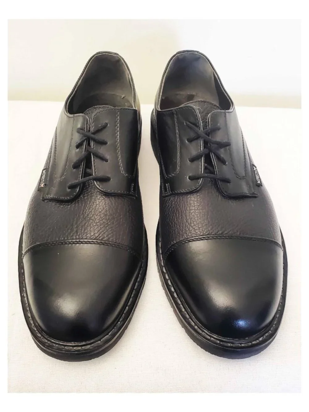 Mephisto Men's Melchior Black Leather Cap toe Oxford Shoes Goodyear Welt 9.5